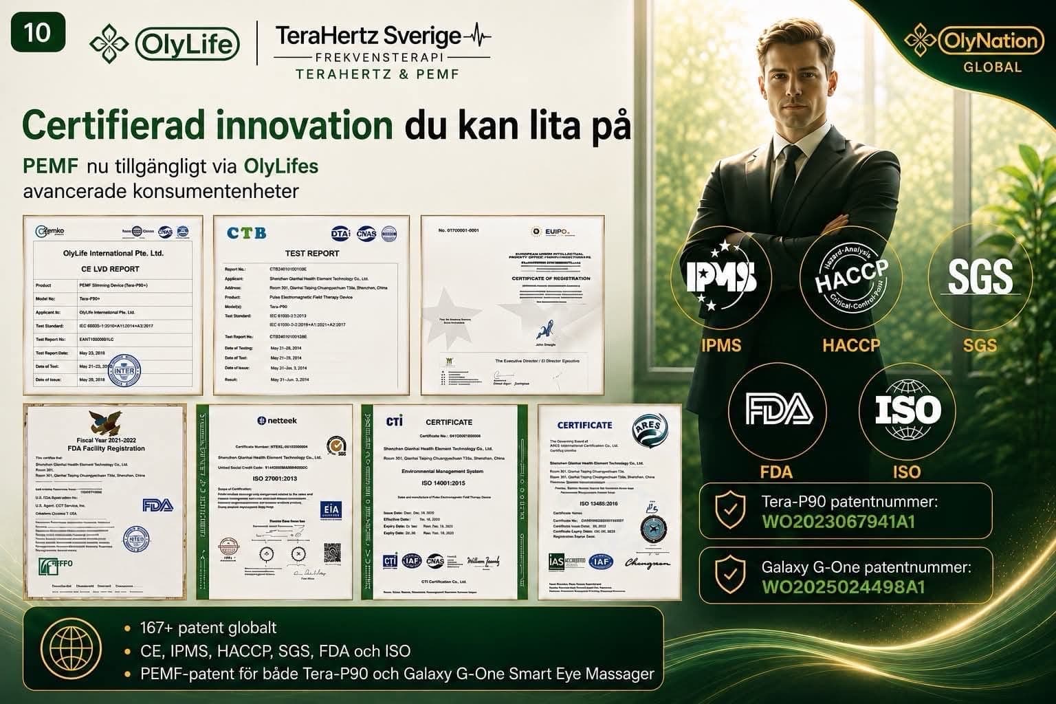 Säljbild med påstådda certifikat, granskad och inte publicerad som bevis